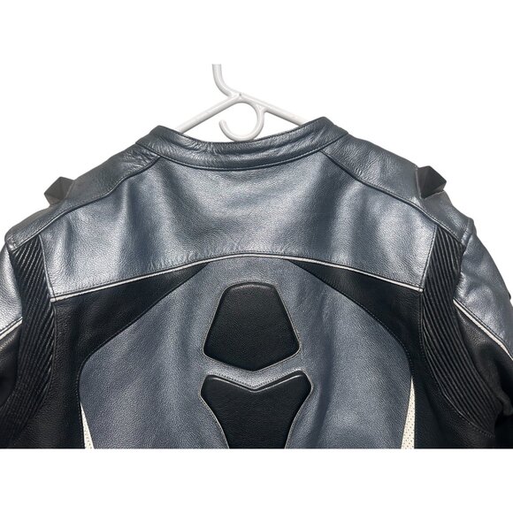 Cortech Impulse Motorcycle Jacket Men 2XL Leather Black Metallic Reflective Pads - Picture 6 of 16